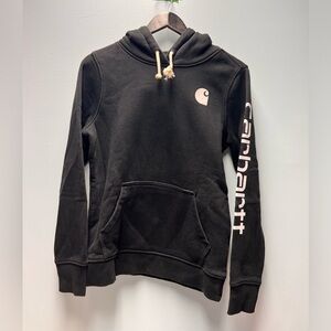 Carhartt Black Hoodie with White Logo